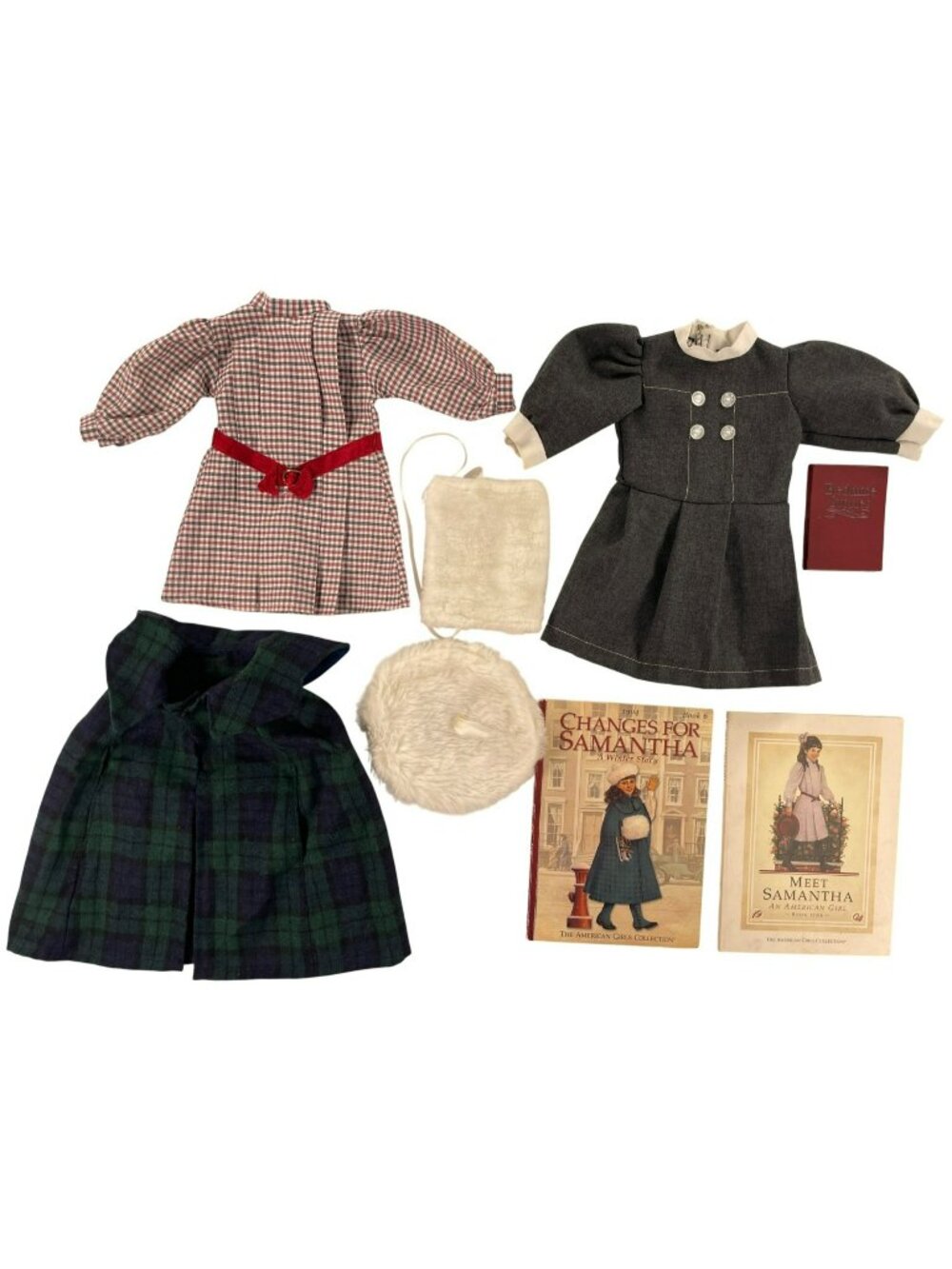 VINTAGE American Girl Samantha Doll Dresses & Accessories Set/Books PLEASANT